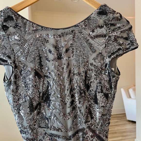 Dress The Population Sequin Body Con Mini Dress Made in USA Size Small - Picture 15 of 16